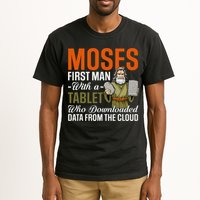 Funny Jewish Passover Moses Tablet Data Cloud Computing Pun Tall T-Shirt