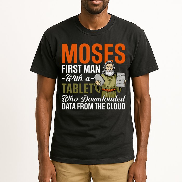 Funny Jewish Passover Moses Tablet Data Cloud Computing Pun Tall T-Shirt