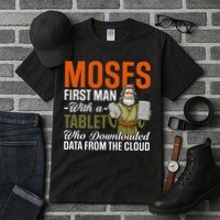 Funny Jewish Passover Moses Tablet Data Cloud Computing Pun Tall T-Shirt