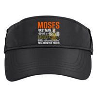 Funny Jewish Passover Moses Tablet Data Cloud Computing Pun Adult Drive Performance Visor