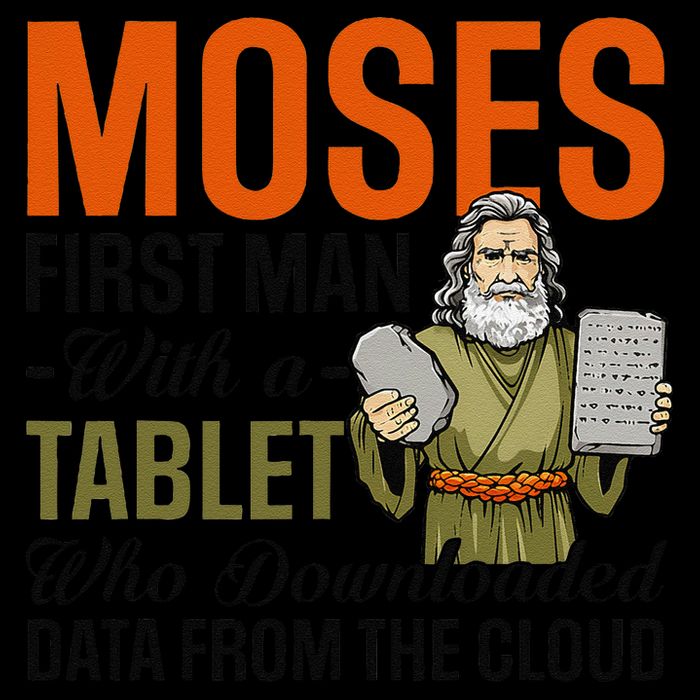 Funny Jewish Passover Moses Tablet Data Cloud Computing Pun Mug