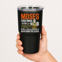 Funny Jewish Passover Moses Tablet Data Cloud Computing Pun Tumbler
