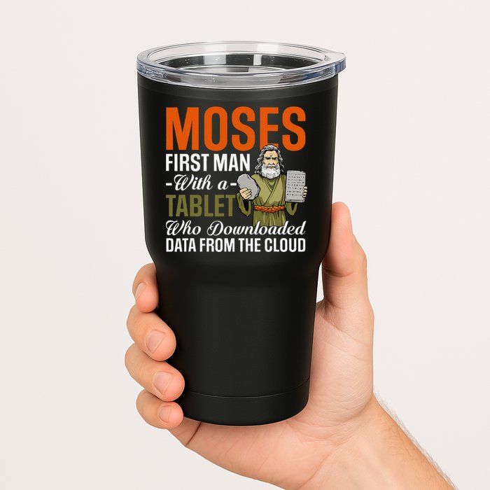 Funny Jewish Passover Moses Tablet Data Cloud Computing Pun Tumbler