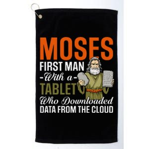 Funny Jewish Passover Moses Tablet Data Cloud Computing Pun Platinum Collection Golf Towel