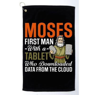 Funny Jewish Passover Moses Tablet Data Cloud Computing Pun Golf Towel
