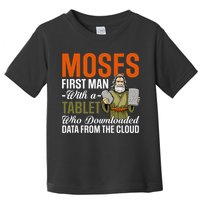 Funny Jewish Passover Moses Tablet Data Cloud Computing Pun Toddler T-Shirt
