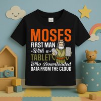 Funny Jewish Passover Moses Tablet Data Cloud Computing Pun Toddler T-Shirt