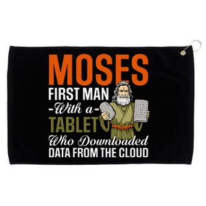 Funny Jewish Passover Moses Tablet Data Cloud Computing Pun Grommeted Golf Towel