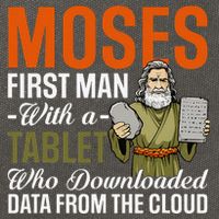 Funny Jewish Passover Moses Tablet Data Cloud Computing Pun Cotton Canvas Backpack