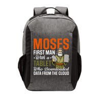 Funny Jewish Passover Moses Tablet Data Cloud Computing Pun Vector Backpack