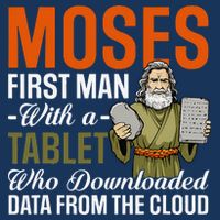 Funny Jewish Passover Moses Tablet Data Cloud Computing Pun Infant Baby Jersey Bodysuit