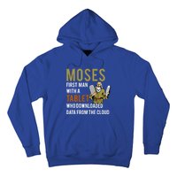 Funny Jewish Passover Moses Tablet Data Cloud Computing Gift Hoodie