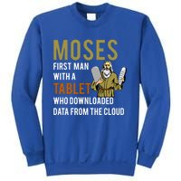 Funny Jewish Passover Moses Tablet Data Cloud Computing Gift Sweatshirt