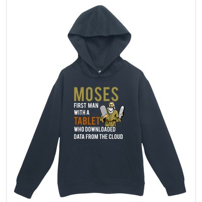 Funny Jewish Passover Moses Tablet Data Cloud Computing Gift Urban Pullover Hoodie