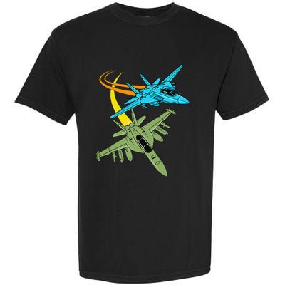 Fighter Jet Plane Future Pilot Aviation Airplanes Aircraft Garment-Dyed Heavyweight T-Shirt