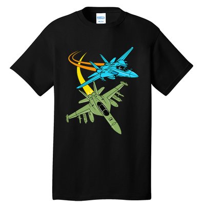 Fighter Jet Plane Future Pilot Aviation Airplanes Aircraft Tall T-Shirt