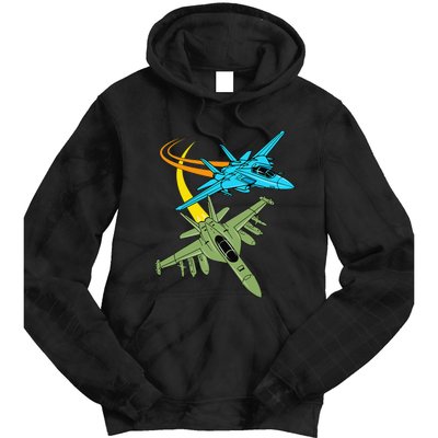 Fighter Jet Plane Future Pilot Aviation Airplanes Aircraft Tie Dye Hoodie