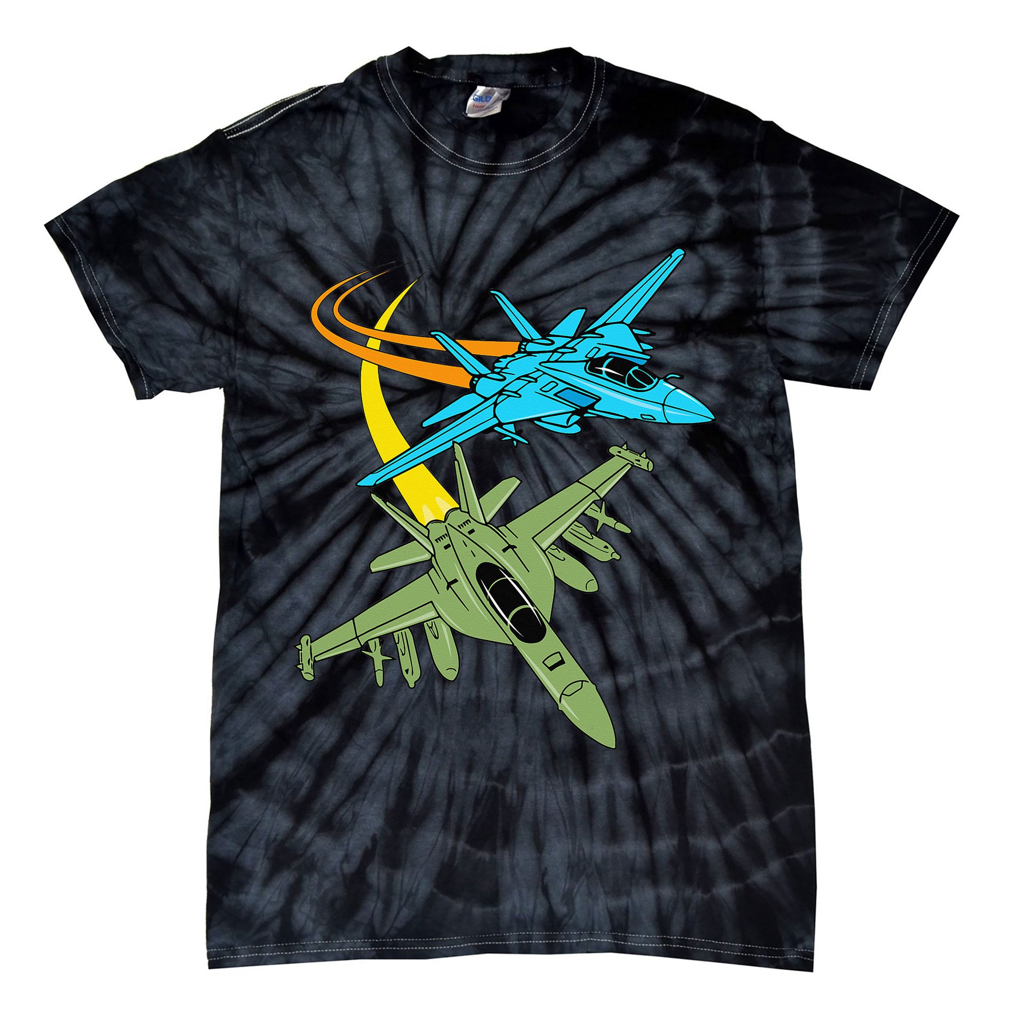 Fighter Jet Plane Future Pilot Aviation Airplanes Aircraft Tie-Dye T-Shirt