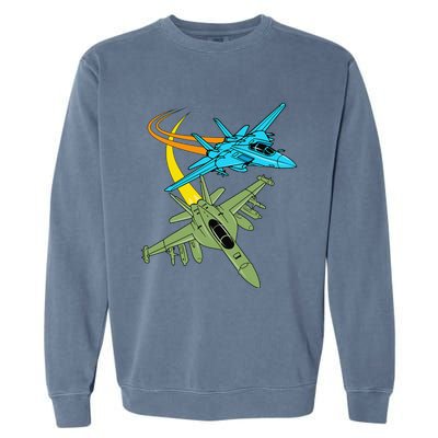 Fighter Jet Plane Future Pilot Aviation Airplanes Aircraft Garment-Dyed Sweatshirt