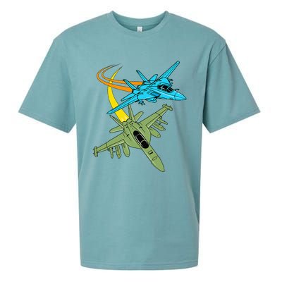 Fighter Jet Plane Future Pilot Aviation Airplanes Aircraft Sueded Cloud Jersey T-Shirt