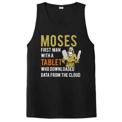 Funny Jewish Passover Moses Tablet Data Cloud Computing PosiCharge Competitor Tank