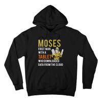 Funny Jewish Passover Moses Tablet Data Cloud Computing Tall Hoodie