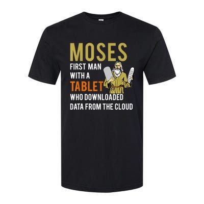 Funny Jewish Passover Moses Tablet Data Cloud Computing Softstyle CVC T-Shirt