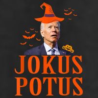 Funny Jokus Potus Halloween Biden Apparel 7 Panel Mesh Trucker Snapback Hat