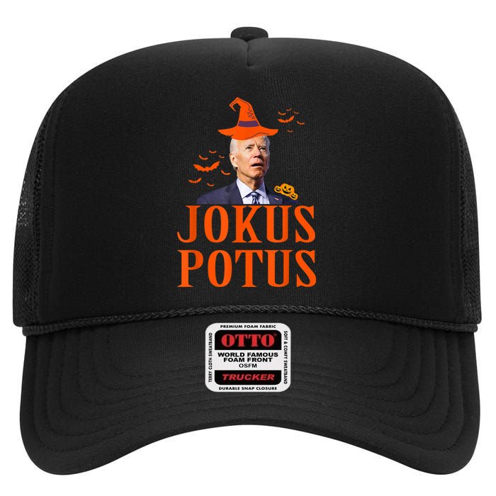 Funny Jokus Potus Halloween Biden Apparel High Crown Mesh Back Trucker Hat