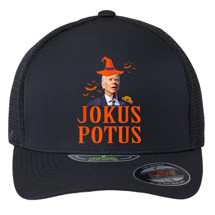 Funny Jokus Potus Halloween Biden Apparel Flexfit Unipanel Trucker Cap