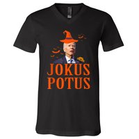 Funny Jokus Potus Halloween Biden Apparel V-Neck T-Shirt