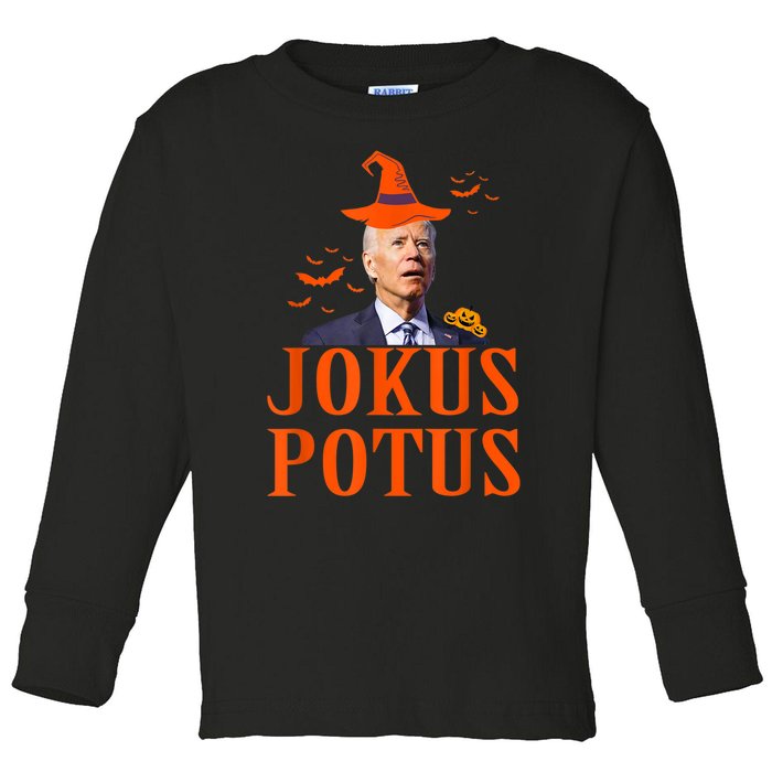 Funny Jokus Potus Halloween Biden Apparel Toddler Long Sleeve Shirt