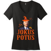 Funny Jokus Potus Halloween Biden Apparel Women's V-Neck T-Shirt