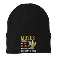 Funny Jewish Passover Moses Tablet Data Cloud Computing Knit Cap Winter Beanie
