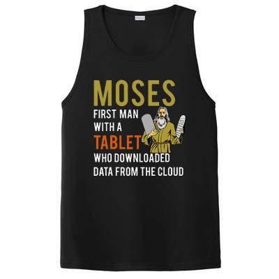 Funny Jewish Passover Moses Tablet Data Cloud Computing PosiCharge Competitor Tank