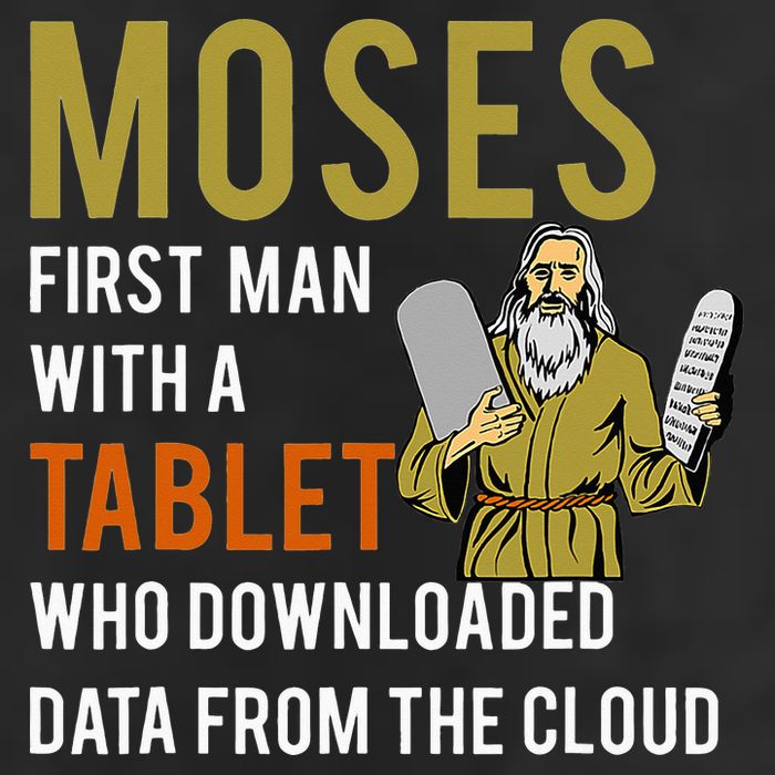 Funny Jewish Passover Moses Tablet Data Cloud Computing Trucker Hat