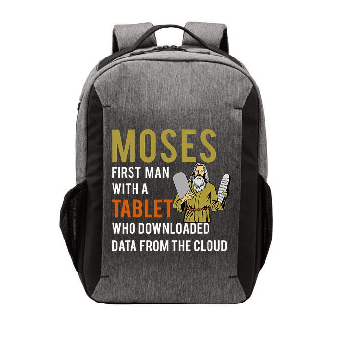 Funny Jewish Passover Moses Tablet Data Cloud Computing Vector Backpack