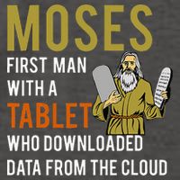 Funny Jewish Passover Moses Tablet Data Cloud Computing Vector Backpack