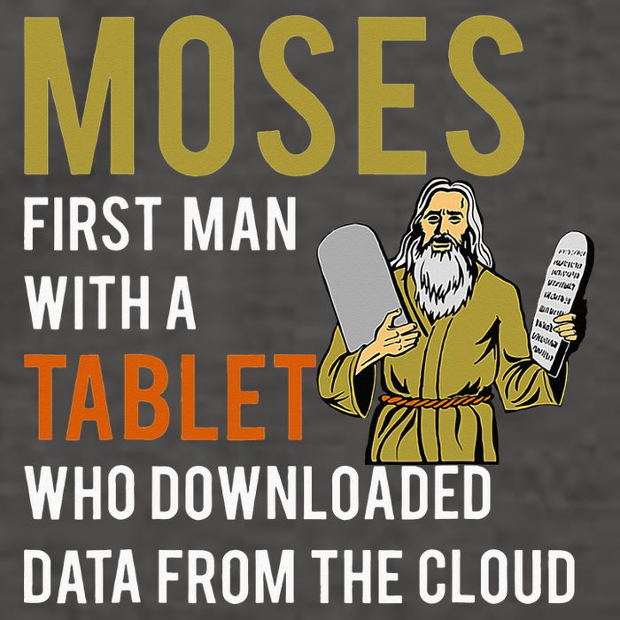 Funny Jewish Passover Moses Tablet Data Cloud Computing Vector Backpack