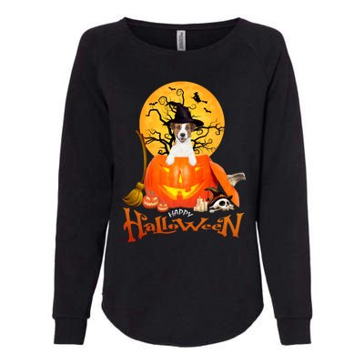 Funny Jack Russell Spooky Halloween Womens California Wash Sweatshirt