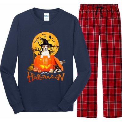 Funny Jack Russell Spooky Halloween Long Sleeve Pajama Set