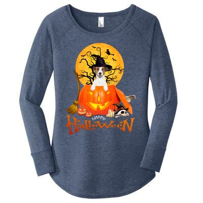 Funny Jack Russell Spooky Halloween Women's Perfect Tri Tunic Long Sleeve Shirt