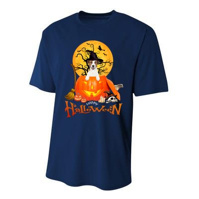 Funny Jack Russell Spooky Halloween Performance Sprint T-Shirt