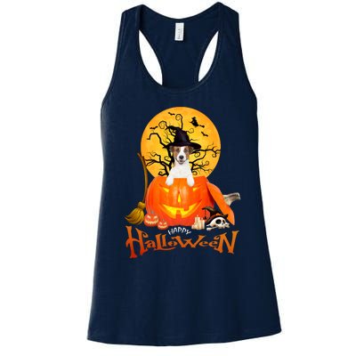 Funny Jack Russell Spooky Halloween Women's Racerback Tank