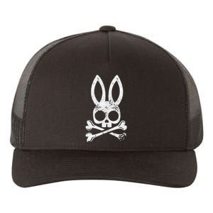 Funny Jolly Roger Bunny Skull Crossbones Egg Hunt Easter Day Yupoong Adult 5-Panel Trucker Hat