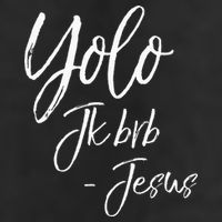 Funny Jesus Resurrection Quote Easter Yolo JK BRB Jesus 7 Panel Mesh Trucker Snapback Hat