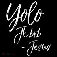 Funny Jesus Resurrection Quote Easter Yolo JK BRB Jesus USA-Made Doggie Bandana