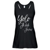 Funny Jesus Resurrection Quote Easter Yolo JK BRB Jesus Ladies Essential Flowy Tank