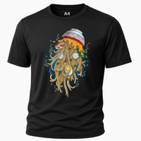 Funny Jellyfish Ramen Bowl Cooling Performance Crew T-Shirt