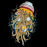 Funny Jellyfish Ramen Bowl Cooling Performance Crew T-Shirt